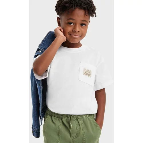 Levi's Otroška kratka majica bela barva
