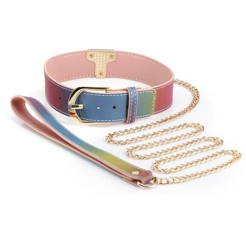 Spectra bondage - collar & leash - rainbow 281101 Cene