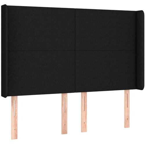  Box spring s madracem LED crni 140x200 cm od tkanine Slike