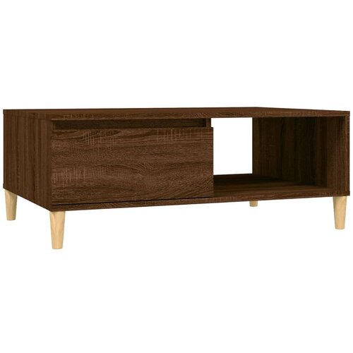Maison Chic Klubska mizica - kavna mizica - Nizka mizica rjavi hrast 90x60x35 cm inženirski les, (21753118) Slike