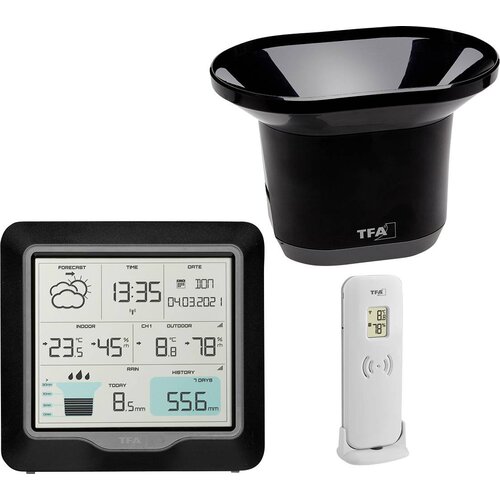 Tfa Dostmann RAIN PRO 35.1160.01 bežična vremenska stanica Predviđanje za 12 do 24 sata Broj senzora maks. 3 Cijene