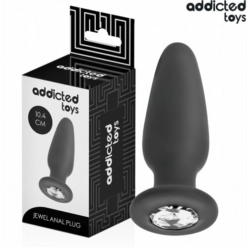 Addicted Toys Anal ANALNI ČEP Addicted Toys With Jewel Black (M) Slike