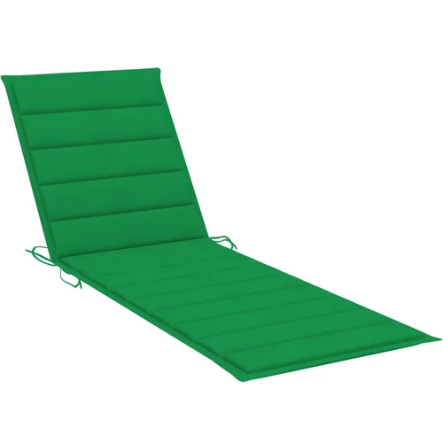 vidaXL jastuk za ležaljku zeleni 200 x 60 x 3 cm od tkanine