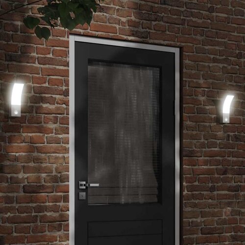 Vanjske LED zidne svjetiljke sa senzorima 2 kom bijele aluminij Cijene
