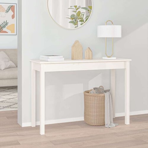  Konzolni stol bijeli 110 x 40 x 75 cm od masivne borovine Cene