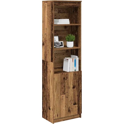  Visoka komoda boja staro drvo 50x35x180 cm konstruirano drvo Slike