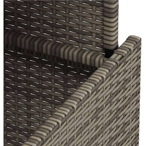  Vrtni stol sivi 100x55x73 cm od poliratana i bagremovog drva Slike