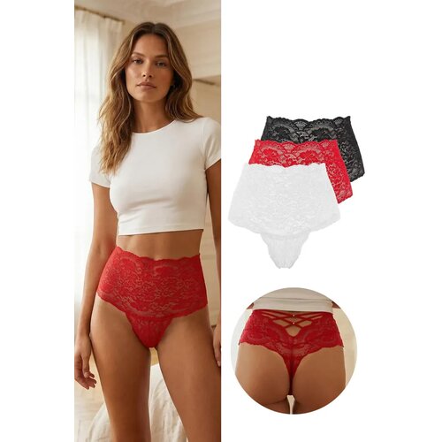 TRENDYOLMILLA Ženski set donjeg ve&scaron;a Thmss26Ku00014, 3 komada, Crni Cene