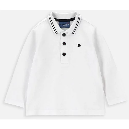 Coccodrillo Pamučna majica dugih rukava za bebe boja: bijela, bez uzorka
