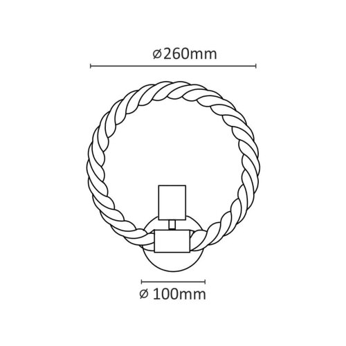  Zidna svetiljka ROPE ARTHUR 1xE27/12W/230V Slike