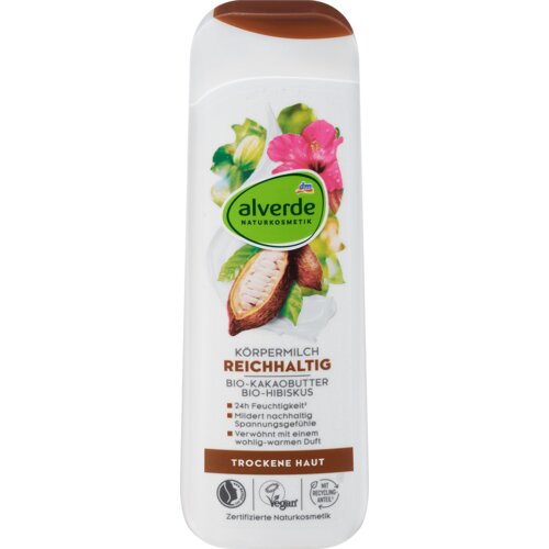 Alverde Naturkosmetik Mleko za telo - kakao puter i hibiskus 250 ml Cene