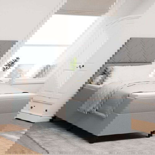 vidaXL Krevet s Box Springom s Madracem Svijetlosivi 80x200 cm Tkanina Cene
