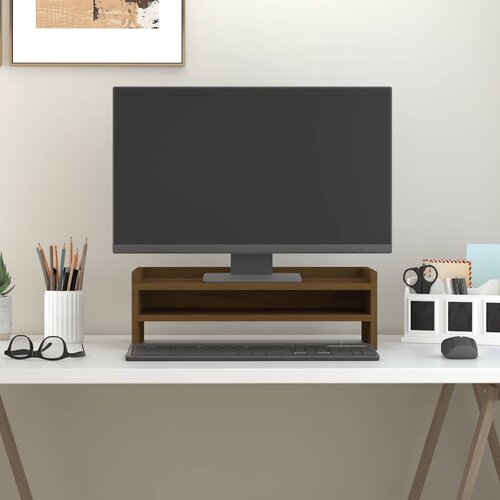  Stalak za monitor boja meda 50 x 24 x 16 cm od masivne borovine Cijene