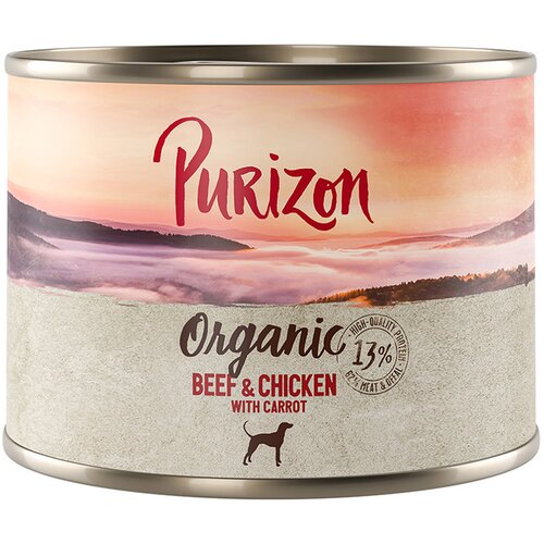 Purizon Organic 6 x 200 g - Govedina in piščanec s korenjem Cene