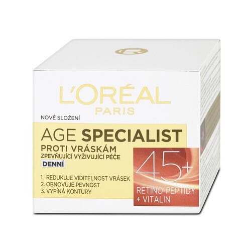 L&amp;acute;Or&amp;eacute;al Paris Age Specialist 45+ dnevna krema za obraz proti gubam 50 ml za ženske Slike