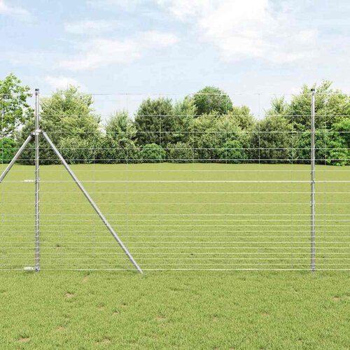 vidaXL poljska ograja 1.6x25 m pocinkano jeklo Cene