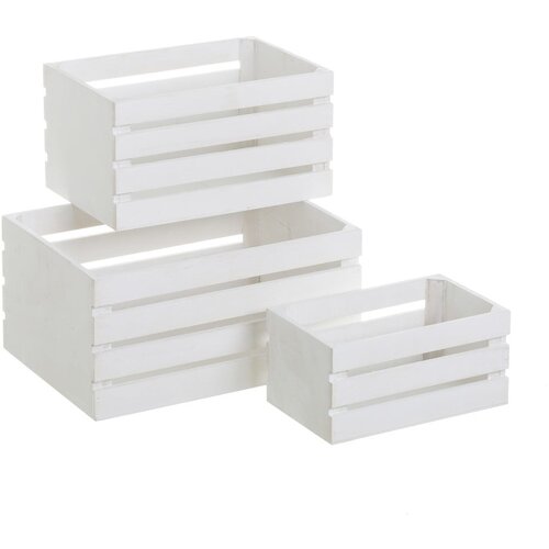Casa Selección Bele škatle za shranjevanje v kompletu 3 ks 31x23x15 cm – Cene