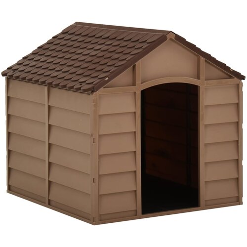 vidaXL Kućica za pse smeđa 71 x 71,5 x 68 cm PP Cijene