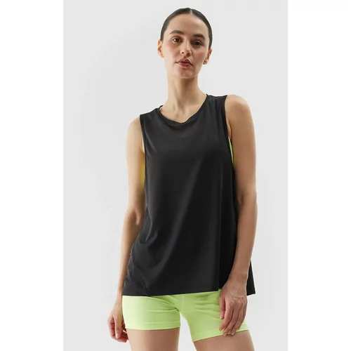 4f Women's sports top made of recycled materials - black