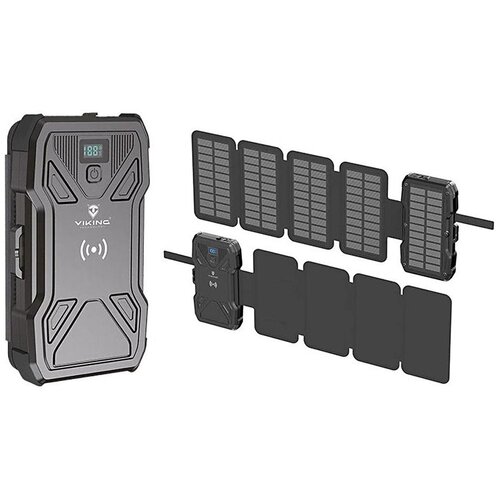  Viking-Power Bank sa LED svetlom, bežičnim punjenjem i solarnim panelom Power Delivery 15W/10000mAh Cene