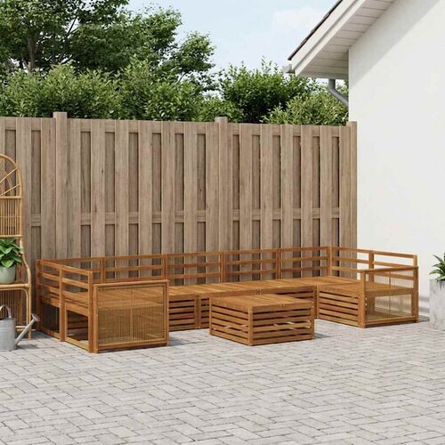  Set vanjskih sofa 8 kom. Prirodna Čvrsto drvo akacije Cijene