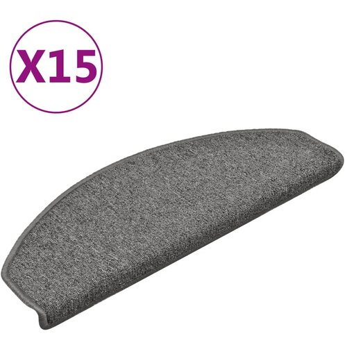 vidaXL Preproge za stopnice 15 kosov temno sive 65x24x4 cm, (20802633) Cene