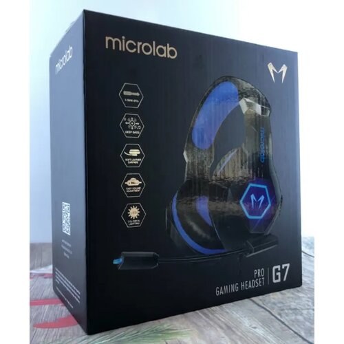  G7 gejmerske slusalice sa mikrofonom 40mm/32Ohm, color led, 3.5mm + usb red/black Slike