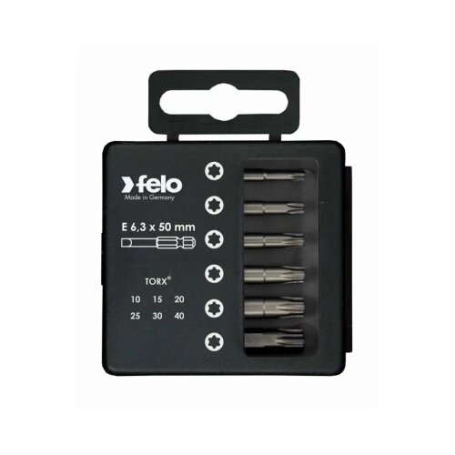 Felo Set bitova Industrial Bit-box Profi 50 mm TORX 03691516 6 kom Slike