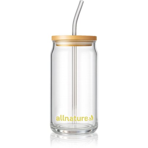 Allnature Glass with Straw steklenica s slamico 1 kos Slike