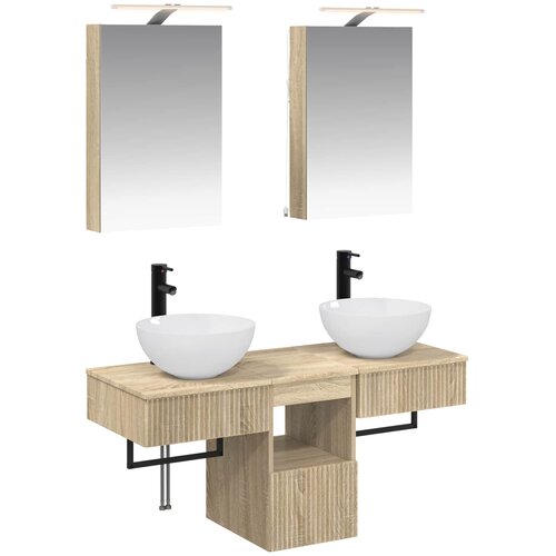  Set ormarića za kupaonicu 5 pcs Hrast sonoma Cene