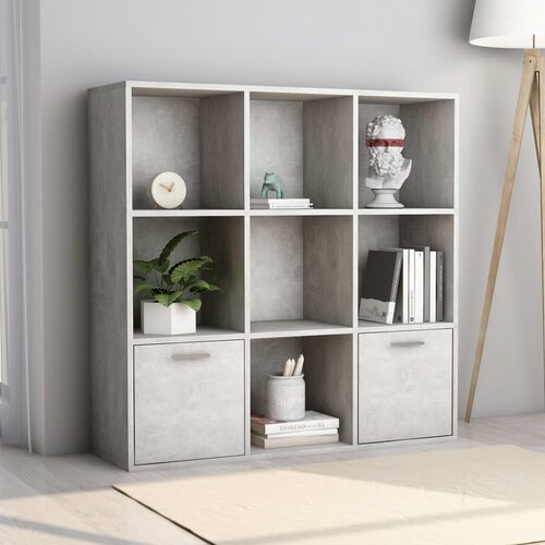 VidaXL Ormarić za knjige siva boja betona 98 x 30 x 98 cm od iverice Slike