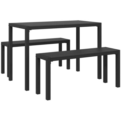  Vrtni set za objed 3 kom. Antracit Čelik 110 x 56 x 75cm Slike