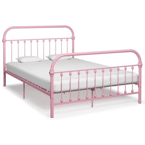  za krevet ružičasti metalni 160 x 200 cm