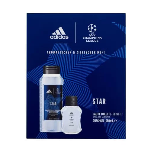 Adidas UEFA Champions League Star Set toaletna voda 50 ml + gel za tuširanje 250 ml za moške
