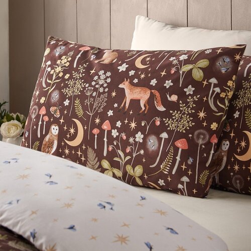 Catherine Lansfield Temno rjava posteljnina za zakonsko posteljo 200x200 cm Enchanted Twilight Animals &amp;ndash; Slike
