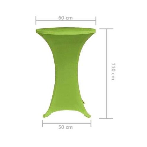 VidaXL Raztegljiva Prevleka za Mizo 2 kosa 60 cm Zelene Barve Slike