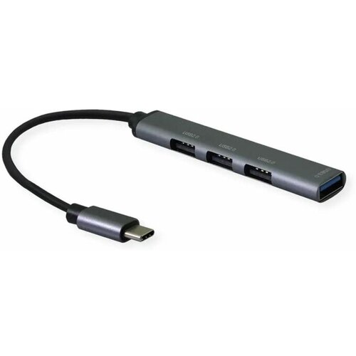 Secomp hub USB 3.0 4xTipA 12cm siv S3017 Slike
