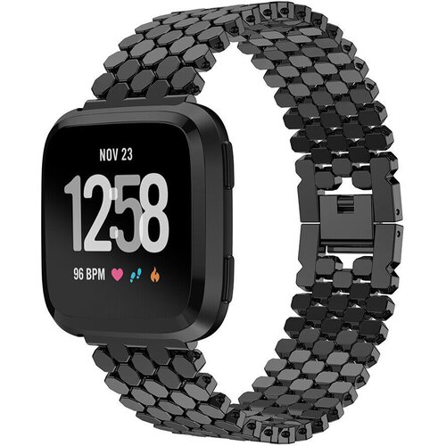 INF Pašček za uro iz nerjavečega jekla za pametno uro Fitbit Versa Black Fitbit Versa 4, (21402478) Cene