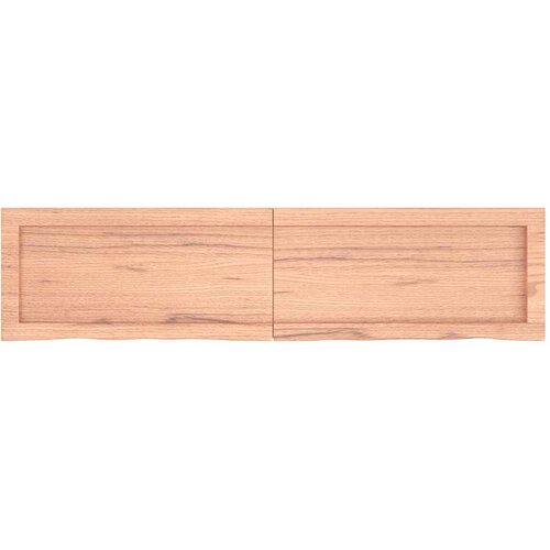  Zidna polica svjetlosmeđa 120x30x(2-4) cm obrađena hrastovina Slike