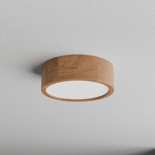  Kupatilsko plafonsko svetlo sa senzorom CLEO 2xE27/24W/230V, prečnik 27,5 cm, IP54, hrast Slike