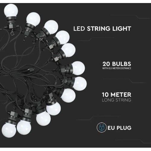  LED spoljni lanac STRING 10m 20xLED/0,5W/24/230V 3000K IP44 Slike