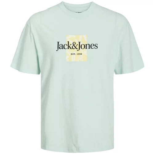 Jack & Jones Majica 'LAFAYETTE' pastelno plava / žuta / crna