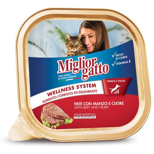 Migliorgatto miglior hrana za mačke u alu posudi, goveđa srca, 100 g Slike