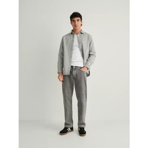 Reserved - Straight fit traperice - light grey