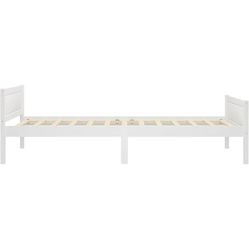  Okvir za krevet od masivne borovine bijeli 90 x 200 cm Slike