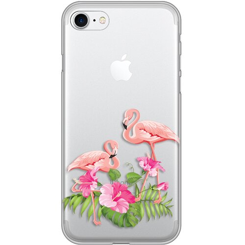 maska Silikonska Print Skin za iPhone 7/8/SE 2020/2022 Flamingo Slike