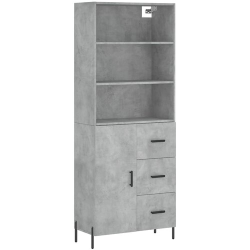 Maison Chic Visoka Komoda - Predalnik betonsko siva 69,5x34x180 cm inženirski les, (21722435) Slike