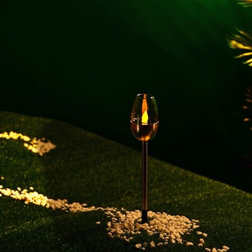 Aigostar LED solarna lampa LED/0,006W/1,2V 38,2cm hrom 2700K IP44 Slike
