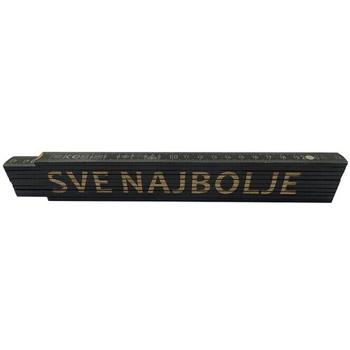  Zidarski metar (Duljina: 2 m, Natpis: Sve najbolje, Boja: Crne boje) Slike