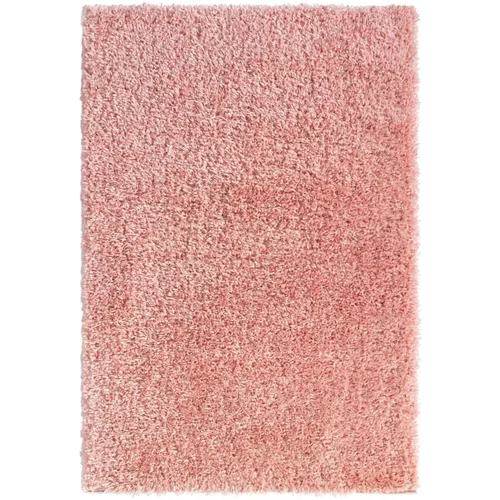 vidaXL Čupavi tepih s visokim vlaknima ružičasti 160 x 230 cm 50 mm
